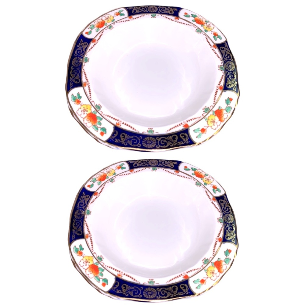 VTG ALFRED MEAKIN 1930 Art Nouveau Harmony Solway Table Set of 2 desert bowls
